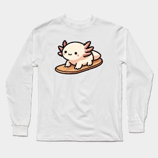 axolotl funny sandboarding Long Sleeve T-Shirt